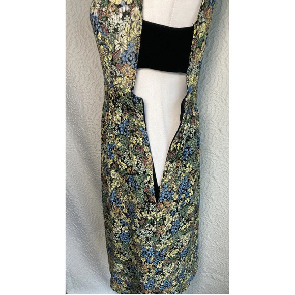 Zara Basic Women flowers floral COLORFUL Casual sheer cut out Dress SIZE XS - Picture 11 of 16